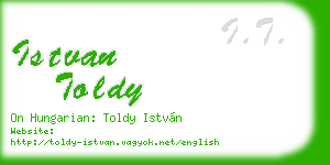 istvan toldy business card